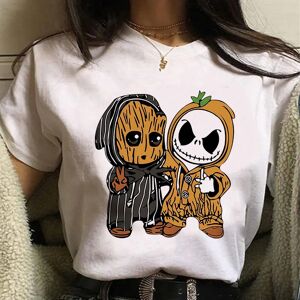 Disney Groot et Jack Skellington T-shirts drôles femme vêtements Kawaii Harajuku hauts 2023 été