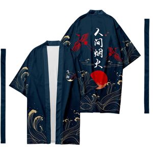Aucun Cardigan Kimono Long japonais pour hommes et femmes, Costume de samouraï, robe traditionnelle, chemise Kimono, mode Yukata, couverture extérieure