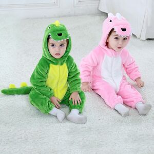Umorden rose vert bébé filles garçons dinosaure Costume infantile enfant en bas âge 0-3Y hiver pyjamas combinaison Onesie flanelle tenue chaude