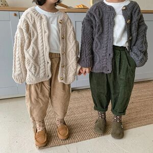 Aucun Cardigan en laine grossière pour bébé, manteau rétro pour enfants, vêtements pour garçons et filles, 1 an, 2 ans, 3 ans, 4 ans, 5 ans, 6 ans, 7 ans, 8 ans, nouvelle mode