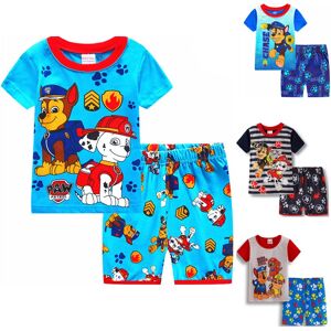 Paw Patrol Ensemble de vêtements d'été pour bébés garçons, pyjama pour enfants, manches courtes, col rond, vêtements de nuit pour tout-petits