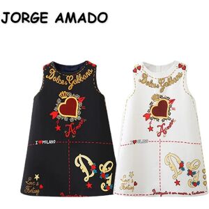 JORGE AMADO Robe d'été princesse à fleurs pour filles, imprimé cœur d'amour, mode printemps-automne, gilet, vêtements pour bébés E80703