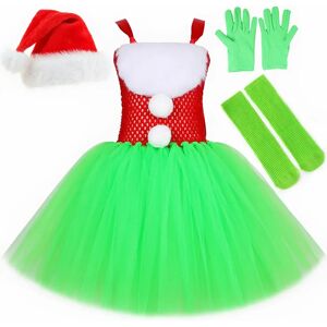 HJTT Vert fourrure monstre père noël Grinch Costume enfants Halloween fête de noël habiller vêtements enfant en bas âge filles noël Tutu robe ensemble