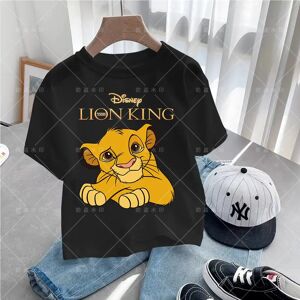 T-shirt imprimé Disney Discuting King pour garçons et filles, vêtements de sport décontractés, haut