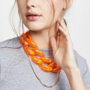 Aucun Déclaration Transparent Néon Vert Acrylique Grand Joker Pendentif Collier pour Femmes, Collier Long, Bijoux Fantaisie