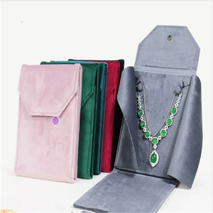 Aucun Sac de collier de perles en velours, couverture de chaîne de pull à la mode, sac de rangement de chaîne, boîte d'emballage de bijoux créative