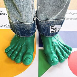 TNRT Design drôle pantoufles homme chaussures maison chaussures mâle plage pantoufles garçons unisexe pantoufles vert Bigfoot amusant Halloween drôle