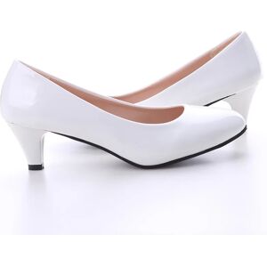 Aucun Chaussures dames pompes talon moyen nu Sexy talons hauts chaussures de mariage femmes bureau travail blanc pompes chaussures de fête