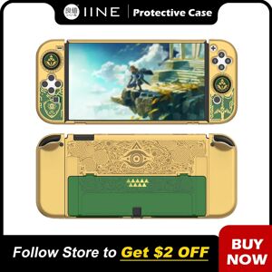 IINE – étui de protection pour jeux dorés-verts, accessoires compatibles avec Nintendo Switch