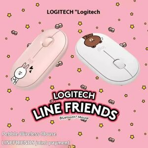 Logitech Souris Bluetooth sans fil Pebble M350, muette, fine, pour ordinateur portable, PC, bureau, Home Line, série Friends