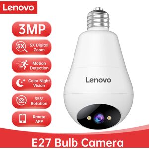 IBM 3MP E27 ampoule IP WiFi caméra intérieure caméra de Surveillance vidéo couleur nuit AI suivi maison intelligente bébé moniteur CCTV caméra