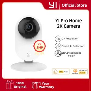 YI Pro 2K caméra de Surveillance Wifi à domicile Vision nocturne améliorée, Protection de sécurité pour moniteur bébé Compatible avec maison intelligente