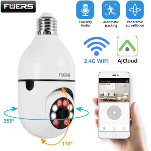Fuers Ampoule E27 caméra de Surveillance couleur Vision nocturne automatique suivi humain Zoom moniteur de sécurité intérieure Wifi Miini caméra IP