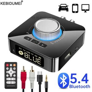 kebidumei Transmetteur récepteur Audio Bluetooth 5.4, 3.5mm, prise AUX RCA TF/U-disque, adaptateur stéréo sans