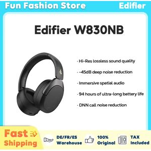 Edifier W830NB Casque sans fil à réduction active du bruit Casque supra-auriculaire Bluetooth 5.4 Hi-Res LDAC pliable -45dB ANC 94H