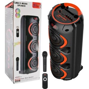 MouZYuan Haut-parleur Bluetooth haute puissance, caisson de basses portable extérieur, boîte de son de fête karaoké, éclairage LED RVB, haut-parleurs de danse carrés