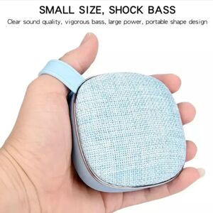 DUTRIEUX Mini haut-parleur Bluetooth sans fil en tissu, accessoires de mode, haut-parleur Bluetooth exquis