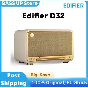 Edifier-Haut-parleur brittop sans fil D32, haut-parleurs Bluetooth rétro, Hi-Res Sat, codecs AC SBC AAC, prises Type-C Mx, prise en charge Airplay, 60W