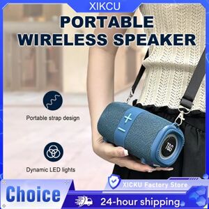 XIKCU TG667 haut-parleur Bluetooth sans fil portable extérieur double haut-parleur Bluetooth 5.3 caisson de basses avec prise en charge rvb carte FM/TF/disque USB