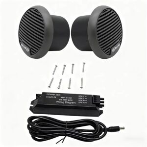 Herdio 3 ''160 W 2 pièces haut-parleurs étanches pour bateau marin moto haut-parleur Bluetooth système Audio stéréo pour ATV UTV bateau extérieur
