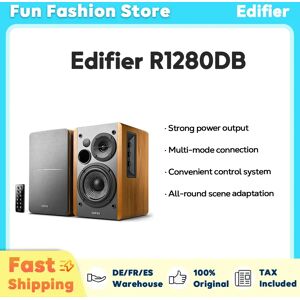 Edifier-Enceinte Bluetooth active R1280DB 2.0, haut-parleur 42W RMS, RCA AUX, entrée coaxiale optique avec télécommande