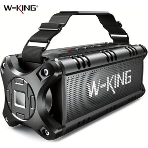 Haut-parleur Bluetooth W-KING, 90W Patricia 50W RMS IPX6 Hautréusétanches Bluetooth sans fil, Grand haut-parleur portable extérieur