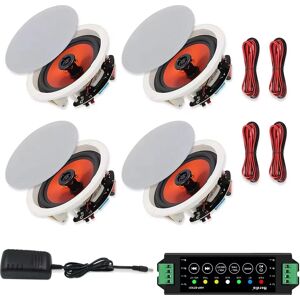 Herdio 4 pièces 6.5 "600 Watts Bluetooth haut-parleurs de plafond filaire système de haut-parleurs