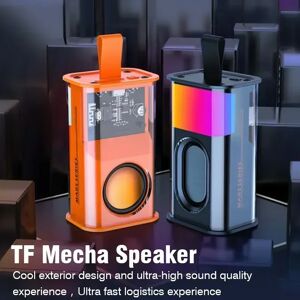 VIKEFON Haut-parleur sans fil transparent, boîte de son basse, haut-parleurs Mecha A36, haut-parleurs Shake, lecteur audio, Bluetooth, surround stéréo