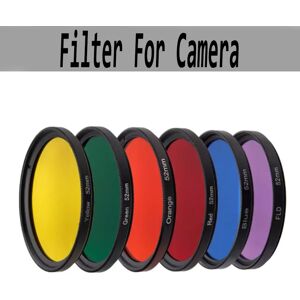 FOTOFLY Objectif filtre coloré 30MM 37/40.5/43/46/49/52/55/58/62/67/72/77/82MM pour appareil photo reflex numérique Canon Nikon Sony, rouge, jaune, vert, bleu
