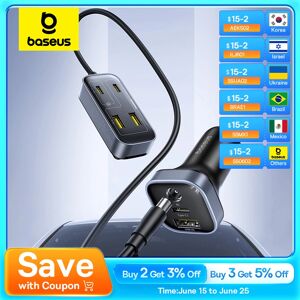 Baseus 110W chargeur de voiture dans le véhicule étendre le chargeur rapide 3U + 3C PD QC SCP FCP