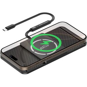 POLMXS Chargeur magnétique sans fil pour voiture, Magsafe, chargeur sans fil pour voiture, antidérapant, Type C pour iPhone 16, 15, 14, 13/12 Airpods