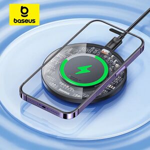 BASEUS Bas192.- Chargeur rapide sans fil pour iPhone, 15W, 16, 15, Airpods Visible, Qi, Samsung S22,