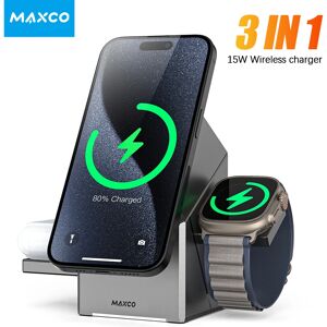 OTMIL QI2 3 en 1 support de chargeur sans fil magnétique Qi2 15W charge rapide pour iPhone 12 13 14 15 16 Apple Watch 9 8 7 6 5 Airpods 2 3 Pro