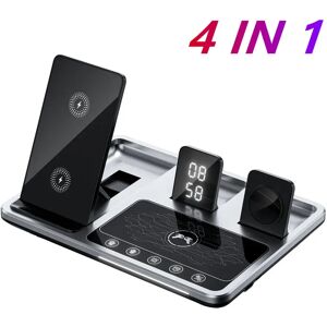 DIKELANG Récipient de chargeur sans fil 4 en 1 pour iPhone 16 15 14 Pro Max Airpods Pro Apple Watch 8 7 Tacle