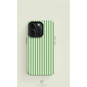 Aucun Étui rayé vert Beige pour IPHONE 16ProMax 15 14 13 12 11 PRO Plus, coque de téléphone magnétique deux en un en acrylique TPU
