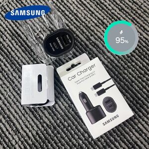 Chargeur de voiture Original Type C 45W USB A 60W, charge rapide PD pour téléphone Samsung Galaxy S25 S24 S23 S22 Ultra S21 Note 20 onglets S8 Tipo