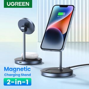 UGREEN Qi support de chargeur magnétique sans fil support de charge pour iPhone 16 15 Pro Max/AirPods chargeur rapide charge MagSafe