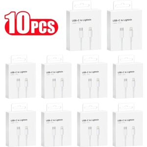 Aucun 10 pièces 20W PD câble de chargeur rapide pour iPhone 11 12 13 mini 14 Pro XS Max XR X 8 Plus SE charge rapide 1m 2m câble de données avec boîte