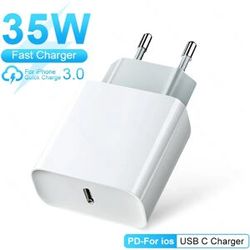 WANZP Chargeur rapide USB C PD 35W, charge rapide pour For Apple iPhone 14 13 12 11 15 Pro Max Plus 7 8 6 6S Poly XS SE, accessoires de téléphone