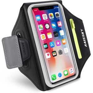 HAISSKY mise à niveau course Sport brassards sac pour iPhone 16 15 14 13 12 11 Pro Max 16 Plus XR AirPods Pro 3 fermeture éclair téléphone brassard
