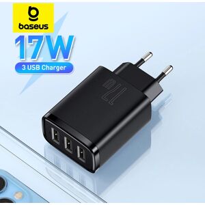 Baseus 17W chargeur USB universel Portable 3 Ports adaptateur mural de voyage chargeur Portable