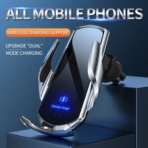 Aucun Chargeur de téléphone sans fil de voiture à capteur intelligent Q3, charge rapide 15W, support de téléphone de voiture à serrage automatique pour iPhone et tous les appareils Android Qi Enable