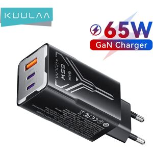 KUULAA 65W GaN chargeur Charge rapide 4.0 3.0 Type C PD chargeur USB pour iPhone16 15 14 Pro Max chargeur rapide pour ordinateur portable chargeur PD