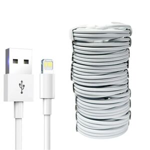 D8 Câble de synchronisation de données de chargement USB, 10 pièces, 1m 2m 3m, pour Apple iPhone 12 11 PRO XS MAX XR 5S SE 6S 7 8 Plus iPad Mini Air2, ligne de chargeur