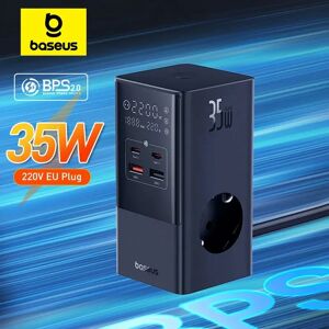 BASEUS Bas192.- Chargeur rapide 7 en 1 35W, station de charge de bureau avec protection contre les surtensions sous J, affichage numérique pour iPhone, Xiaomi