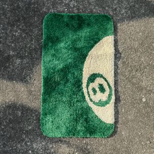 Hoodak Paillasson vert à 8 boules, tapis de bain rectangulaire capitonné, antidérapant, en peluche douce,