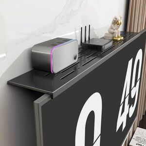 Aucun Support de moniteur d'ordinateur réglable, décodeur TV, étagère de support d'écran de moniteur, routeur, télécommande, organisateur de rangement, étagère