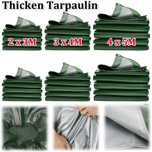 Shunmaii TarLII-Bâche imperméable verte argentée, housse de pluie, auvent de nuit UV, pare-soleil de camping et de pêche, 2 × 3m, 3 × 4m