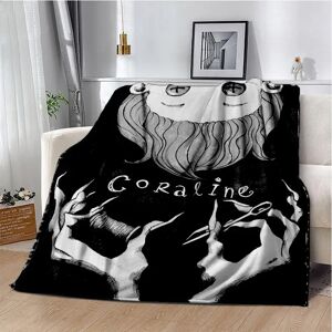Aucun Couverture imprimée coraline cancers de style gothique pour la famille, couvre-lit doux, chaud, sieste, canapé, lit, enfants