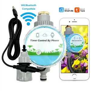 Aucun Minuterie d'eau de jardin sans fil WiFi, téléphone intelligent, télécommande, serre de maison, Kit d'irrigation extérieure, passerelle intégrée